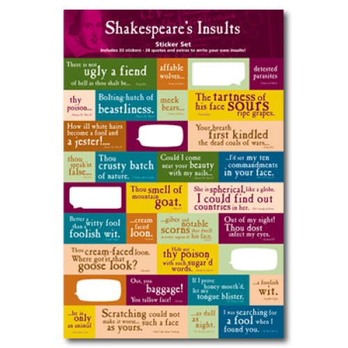 BFAACW – 003 – 050 – Shakespeare’s Insults Sticker Set