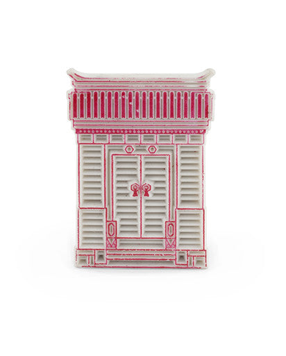 1 piece Eraser depicts hutong chinese architecture