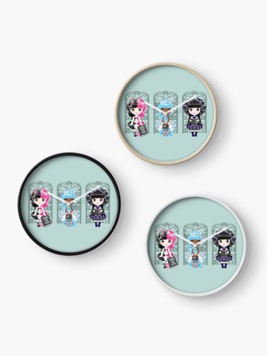 Book Diva Dolls Clock