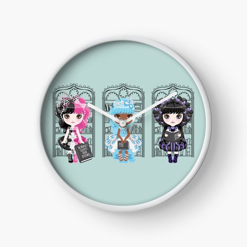 Book Diva Dolls Clock