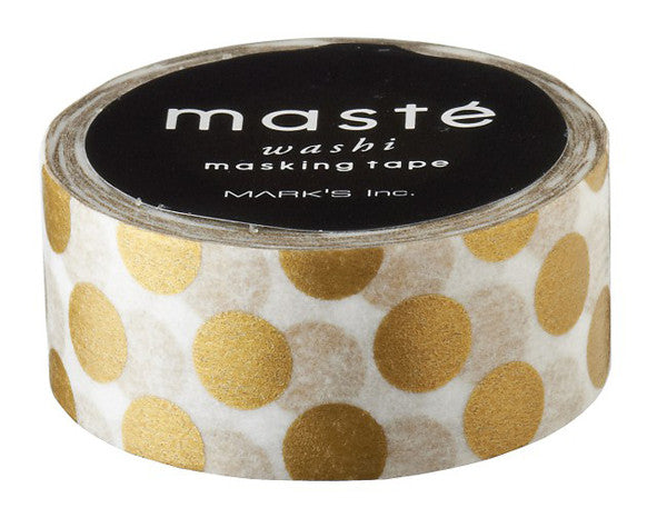 Maste Basic - Gold Polka Dots - Washi Tape