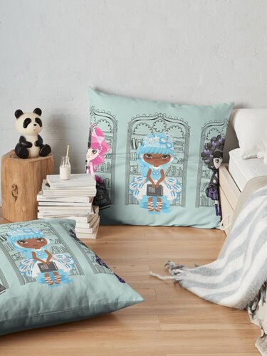 Book Diva Dolls Floor Pillow